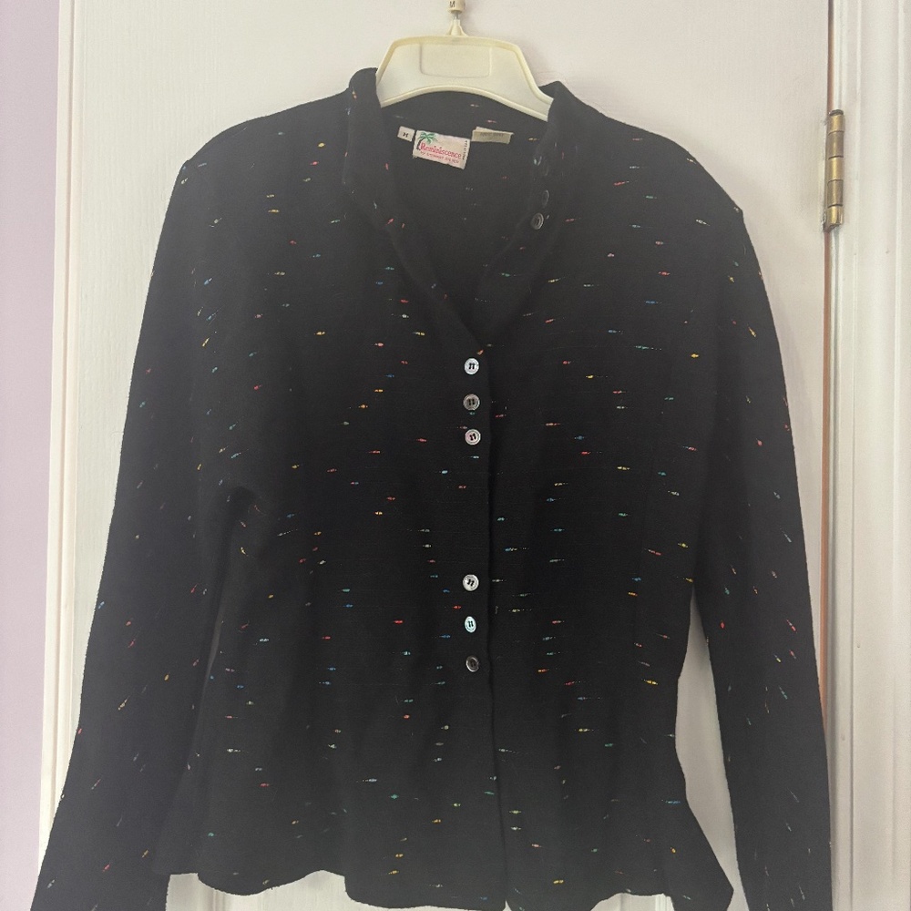 Reminiscence Vintage 80s Wool Peplum Jacket, Sz M